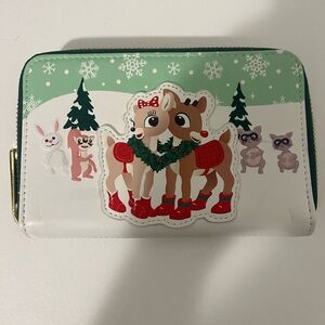 Loungefly Green and White Reindeer Wallet